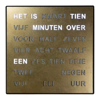 Woordklok Nederlands 1241NL