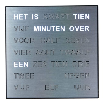 Woordklok Nederlands 1245NL