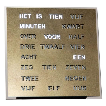 Woordklok Nederlands 1238NL