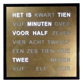 Woordklok Nederlands 1271NL