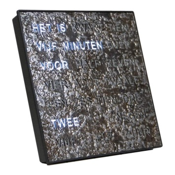 Woordklok Nederlands grafiet 1239NL