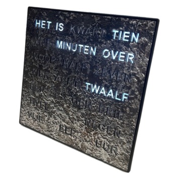 Woordklok Nederlands grafiet 1239NL