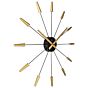 Design wandklok plug-in goud-zwart NE2610GO